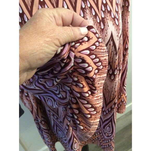 Bob Mackie Wearable Art Shirt Top Women Size 2X Flare Sleeve Boho Blouse VNC - Picture 3 of 5